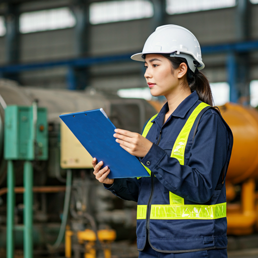 Engenheira de segurança em inspeção